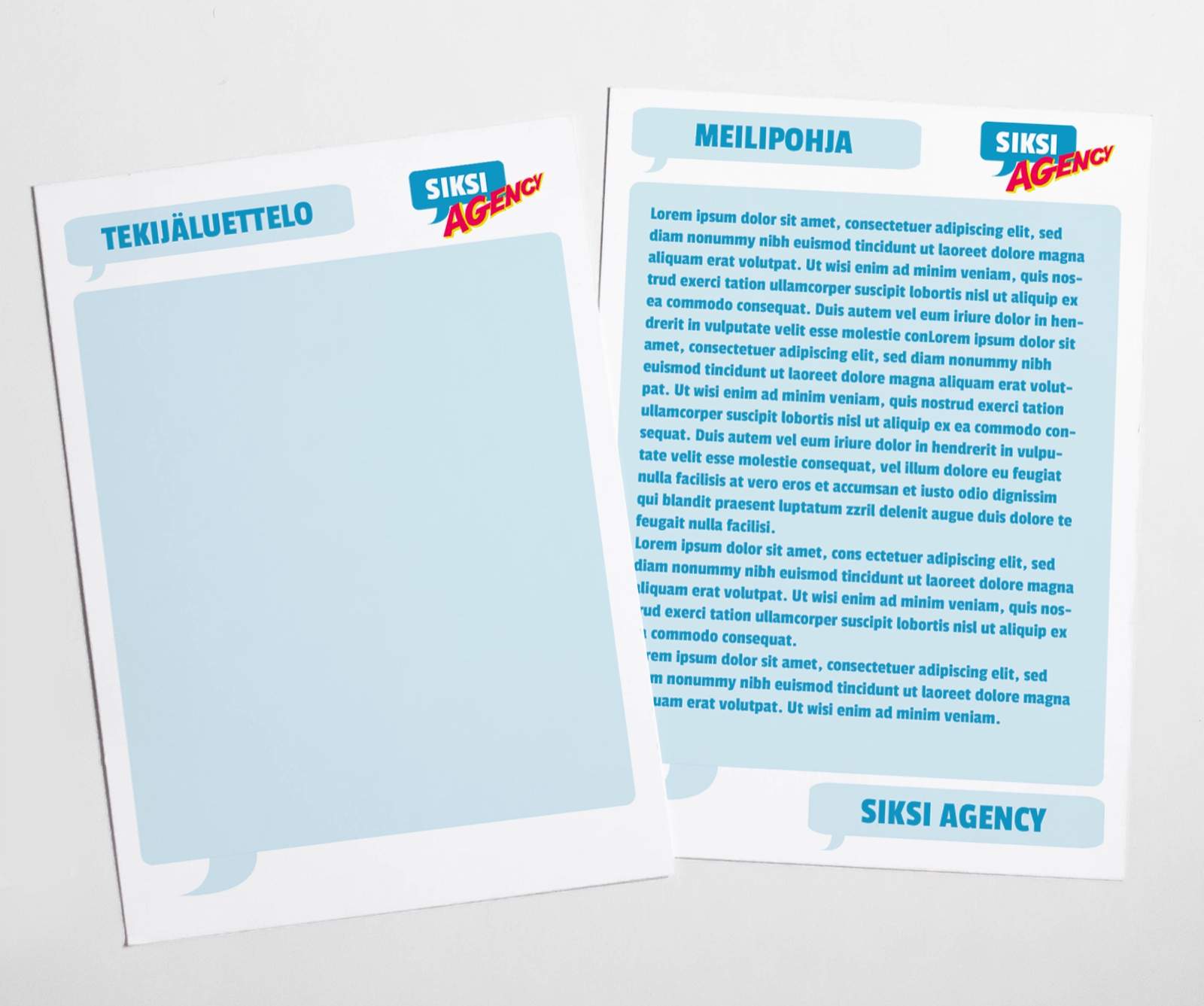 Siksi agencyn sähköpostipohja